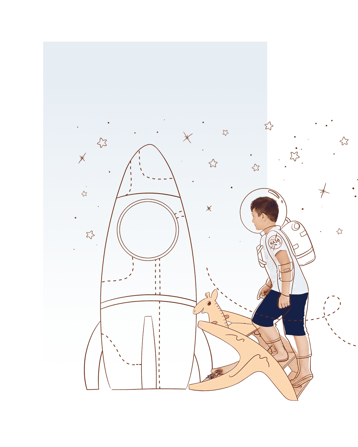 Kind als Astronaut