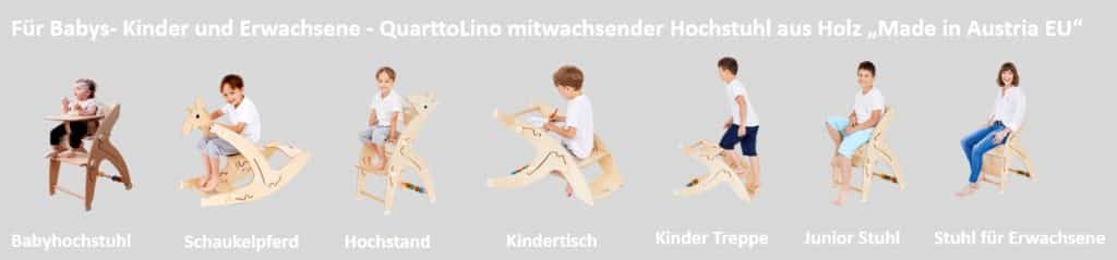 Quarttolino Hochstuhl Online kaufen im Quarttolino Shop! Mitwachsender Kinderhochstuhl für alle Generationen.