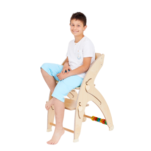 Quarttolino Hochstuhl für Kinder, Baby Hoch Stuhl aus Holz, Baby Schale,